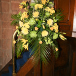 australian flower display by the church flower arrangers